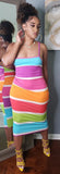Color Block Midi Dress